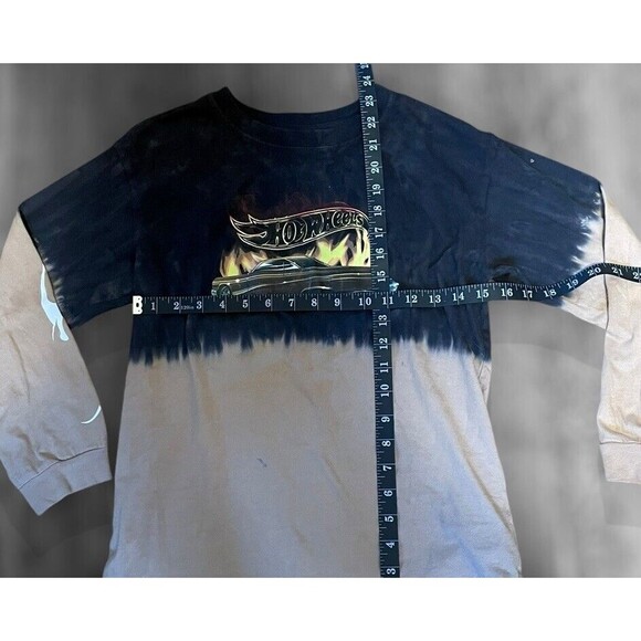 Hot Wheels Black & Brown Dip Dye Long Sleeve Flame Car Graphic - Picture 13 of 14